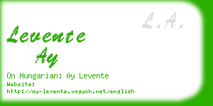 levente ay business card